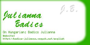 julianna badics business card